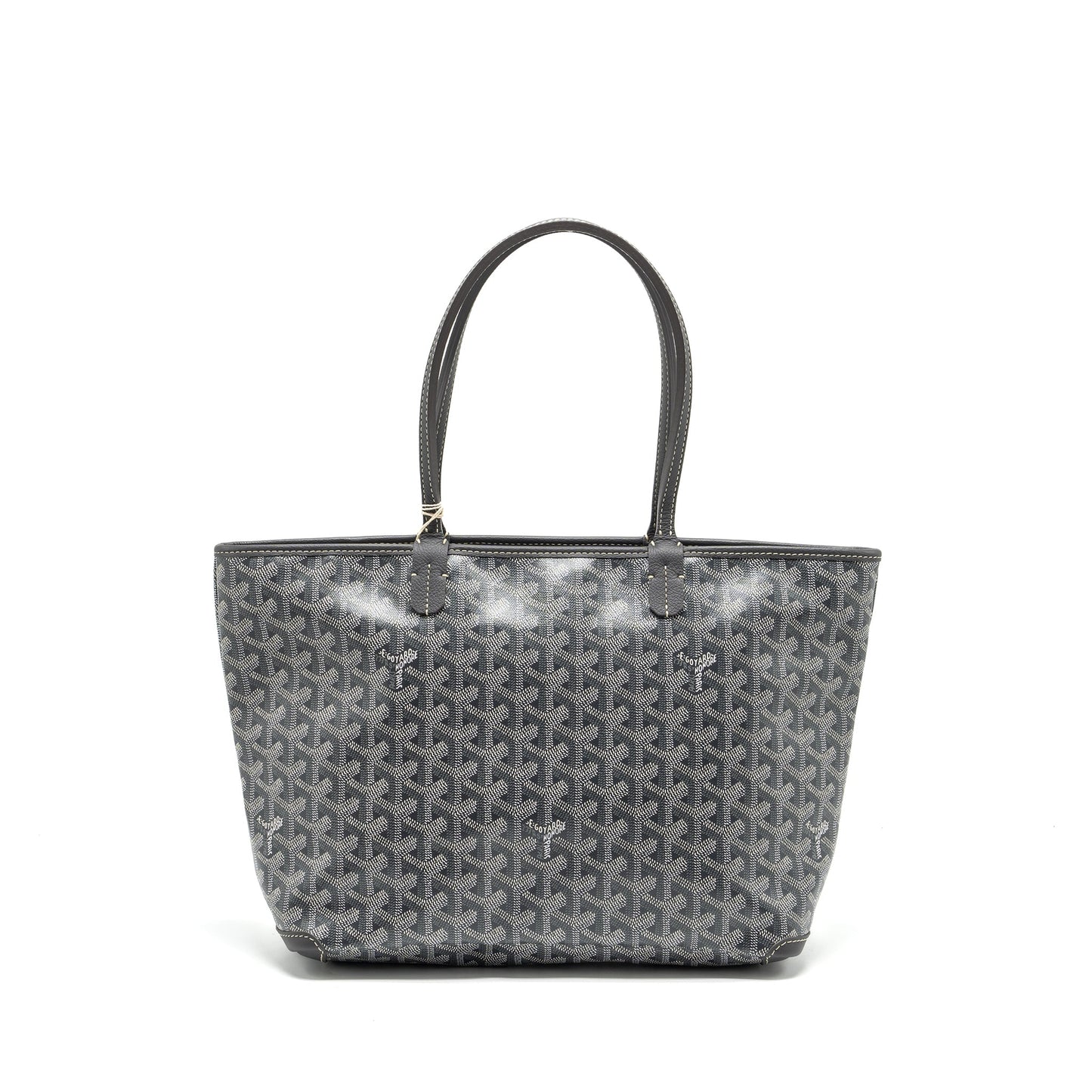 Goyard Artois Tote Bag Goyardline Canvas/Calfskin Grey SHW