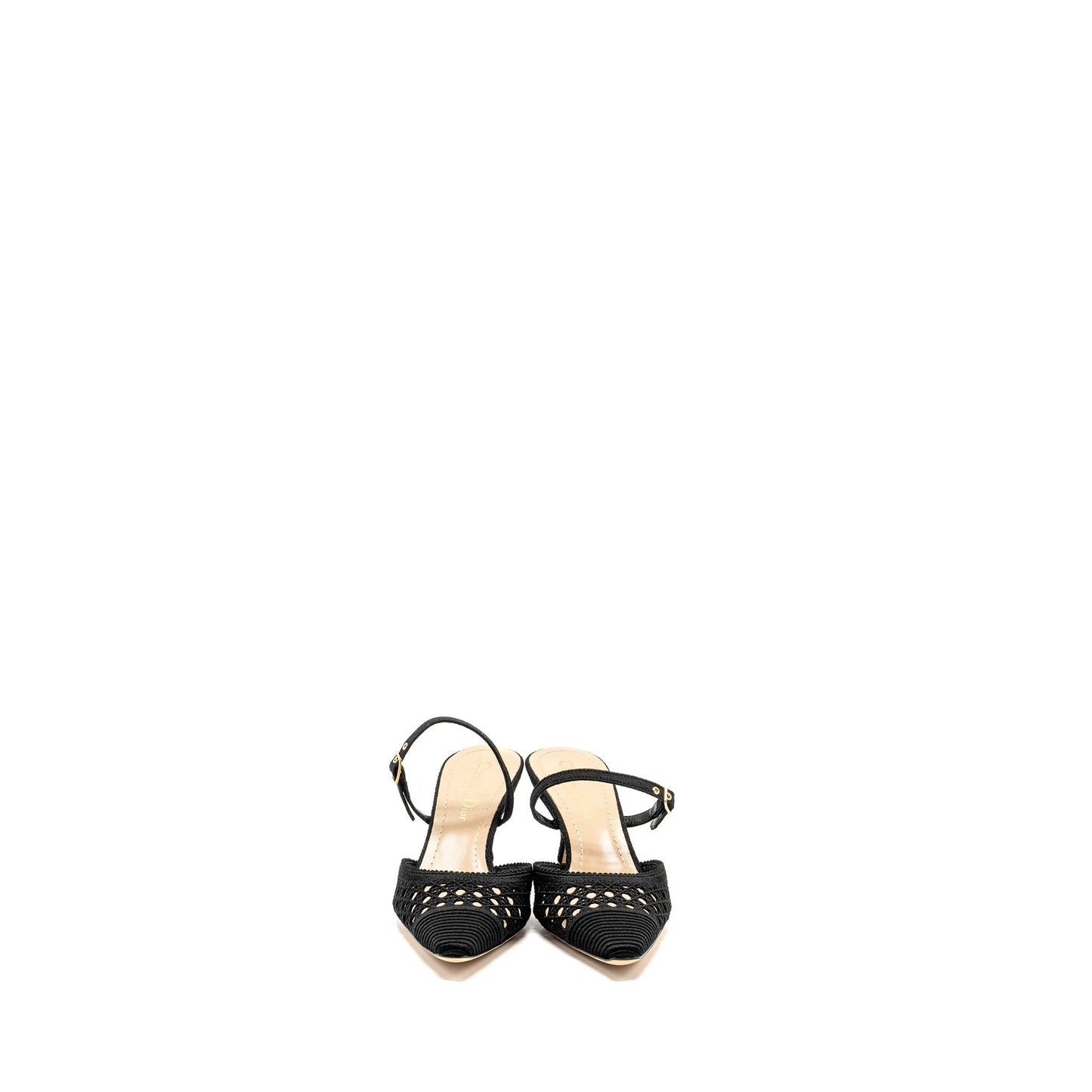 Luxury Dior Size 35.5 Capture Mule Sandals Cannage Black