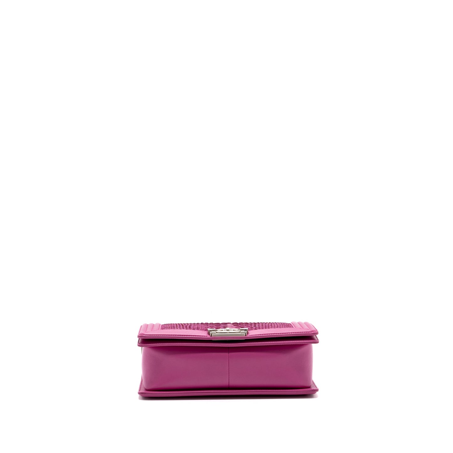 Chanel Medium Boy Bag Python Pink Brushed SHW