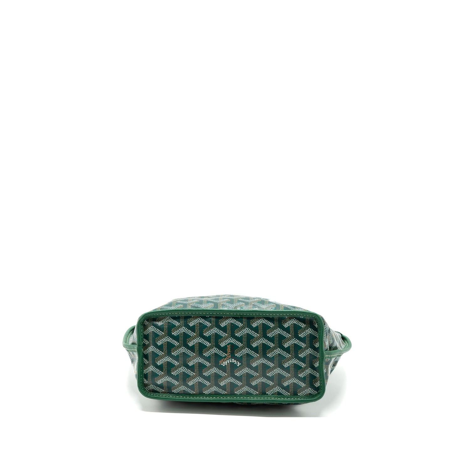 Goyard mini Anjou tote bag canvas / calfskin green SHW