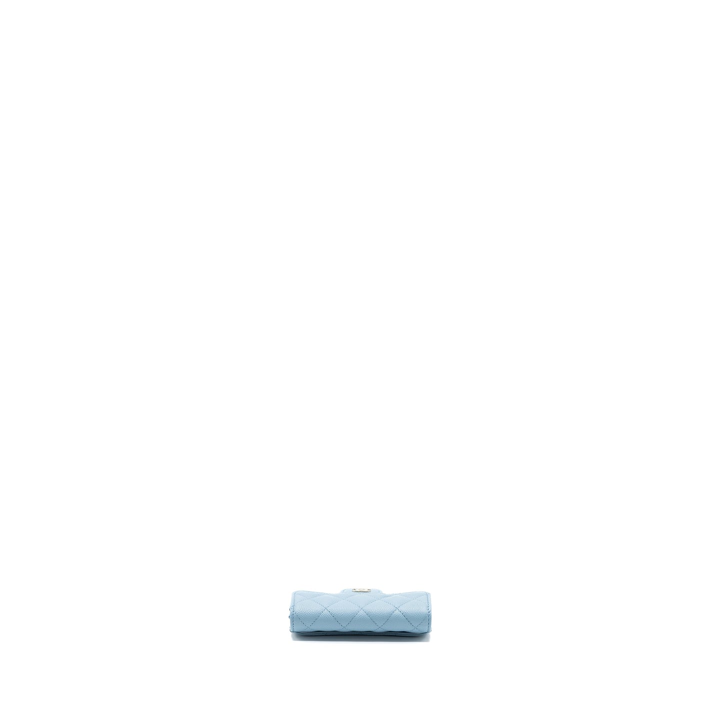 Chanel Classic Flap Card Holder Caviar Blue LGHW