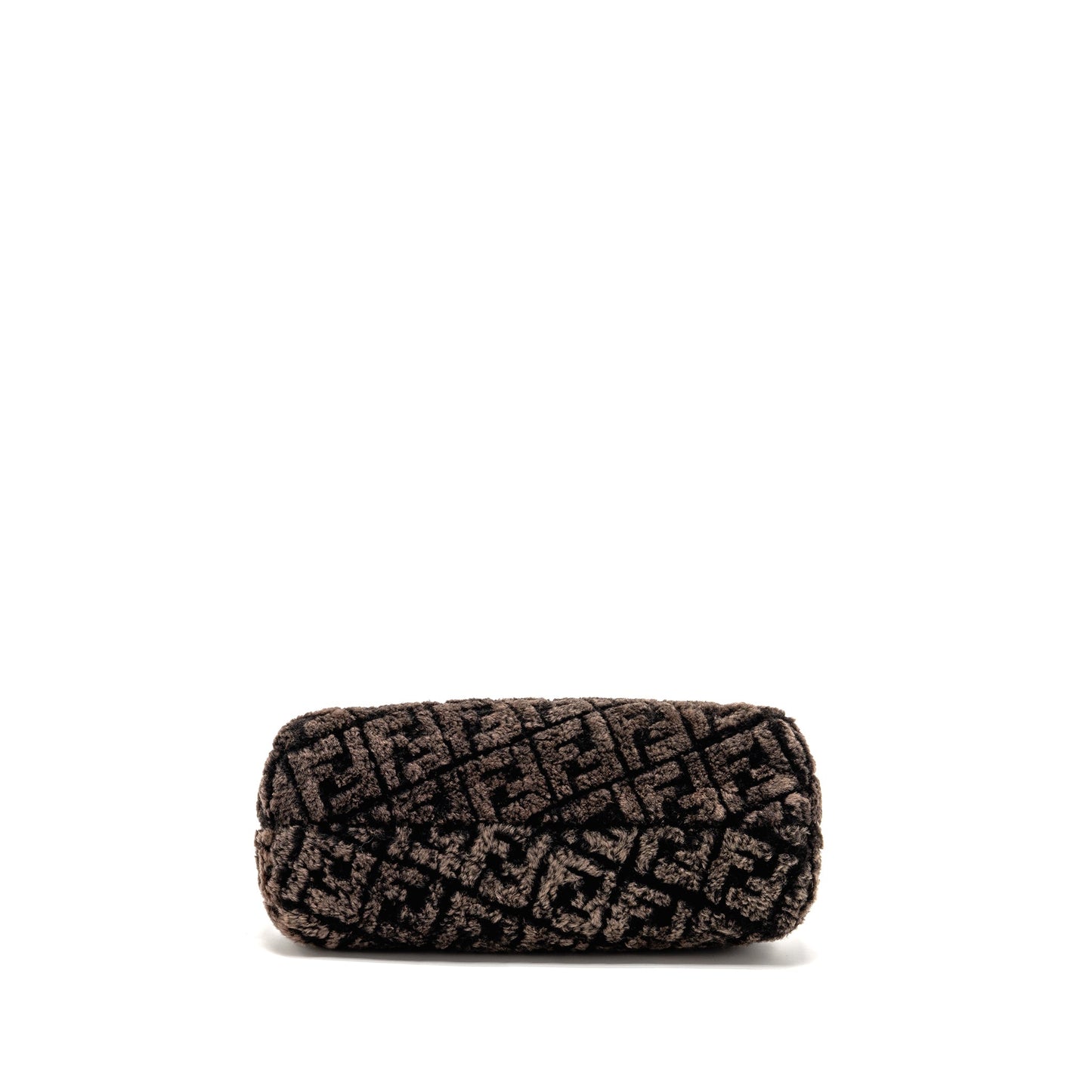 Fendi Medium Fendi First Clutch Bag Shearling Brown GHW