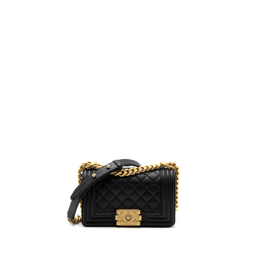 Chanel Small Boy Bag Caviar Black GHW