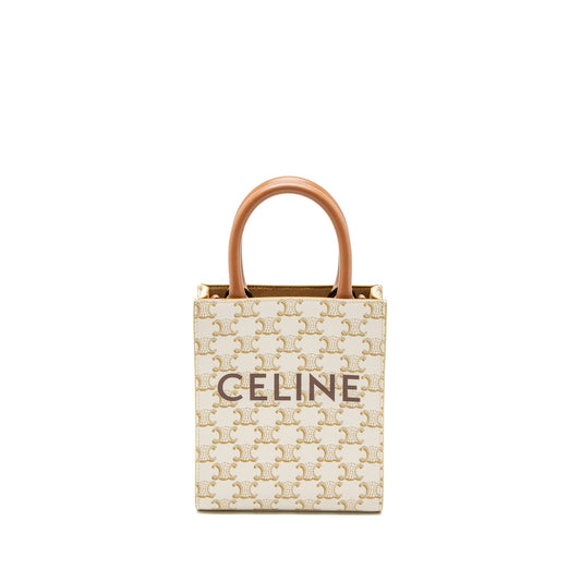 Celine Mini Vertical Caban Triomphe Canvas/Calfskin GHW