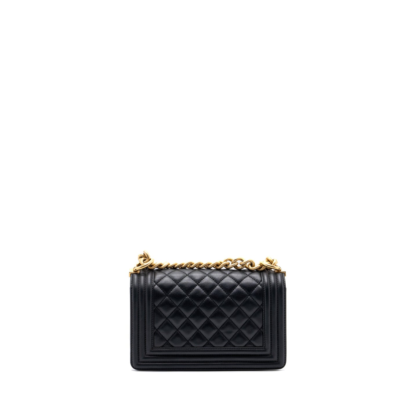 Chanel small boy bag calfskin black GHW