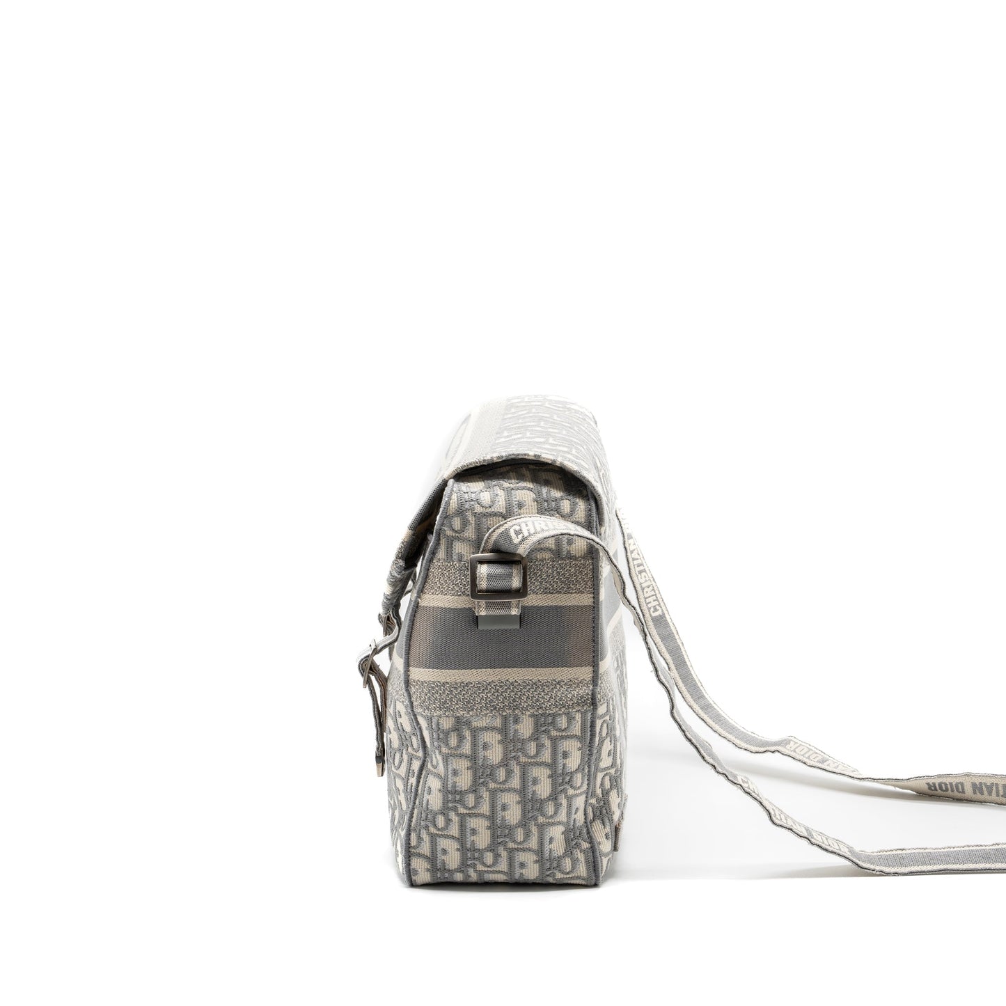 Luxury Dior Luxury Diorcamp Messenger Bag Oblique Embroidery Light Grey SHW