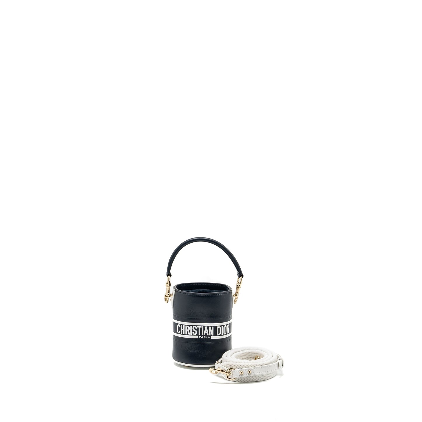 Luxury Dior Micro Luxury Dior Vibe Bucket Bag Calfskin Blue/White LGHW