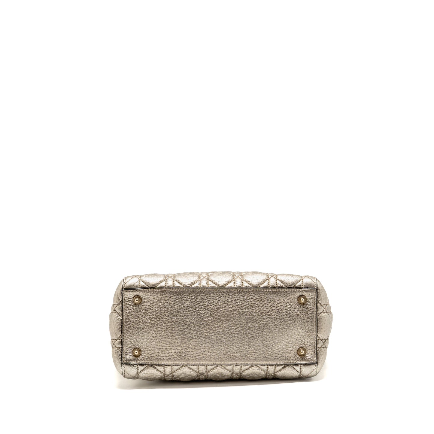 Dior Medium Lady Dior Cannage Calfskin Metallic Gold LGHW