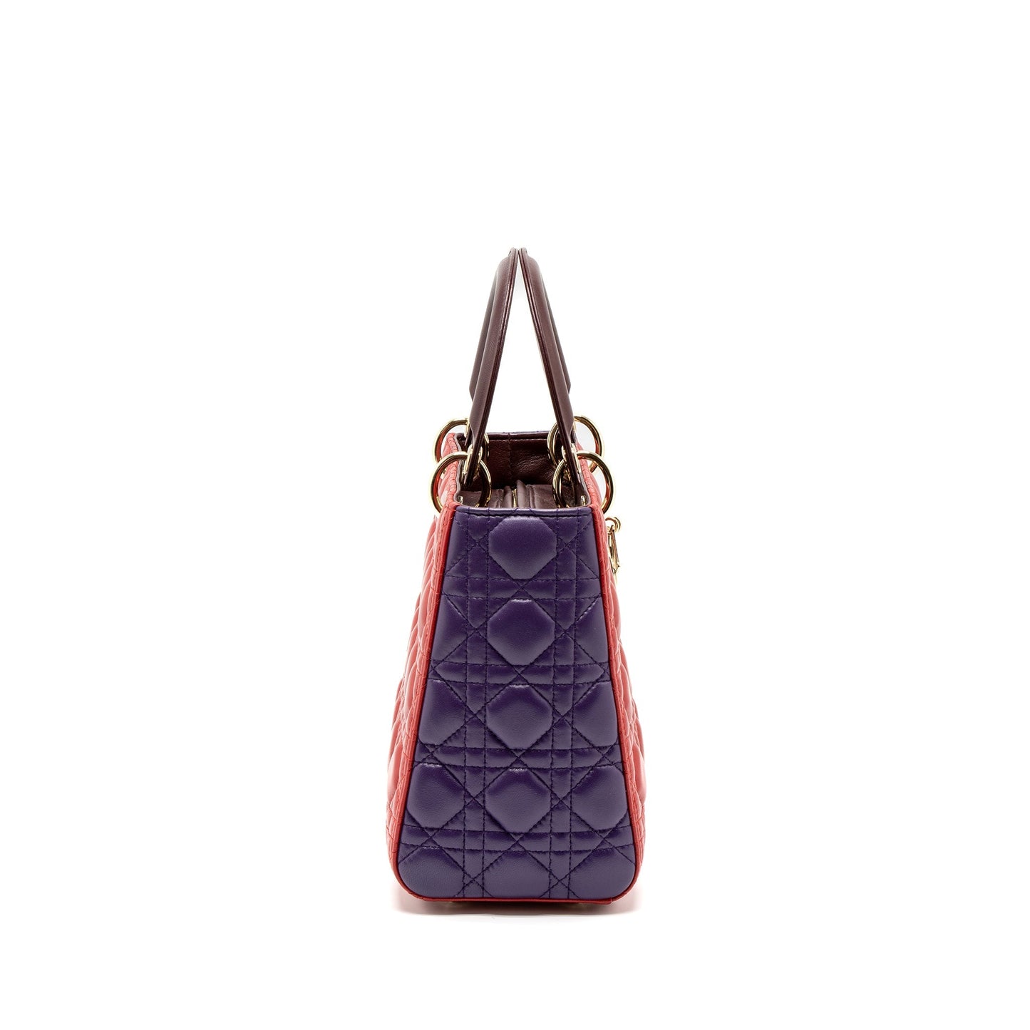 Luxury Dior Medium Lady Luxury Dior Bag Lambskin Red/Multicolour LGHW