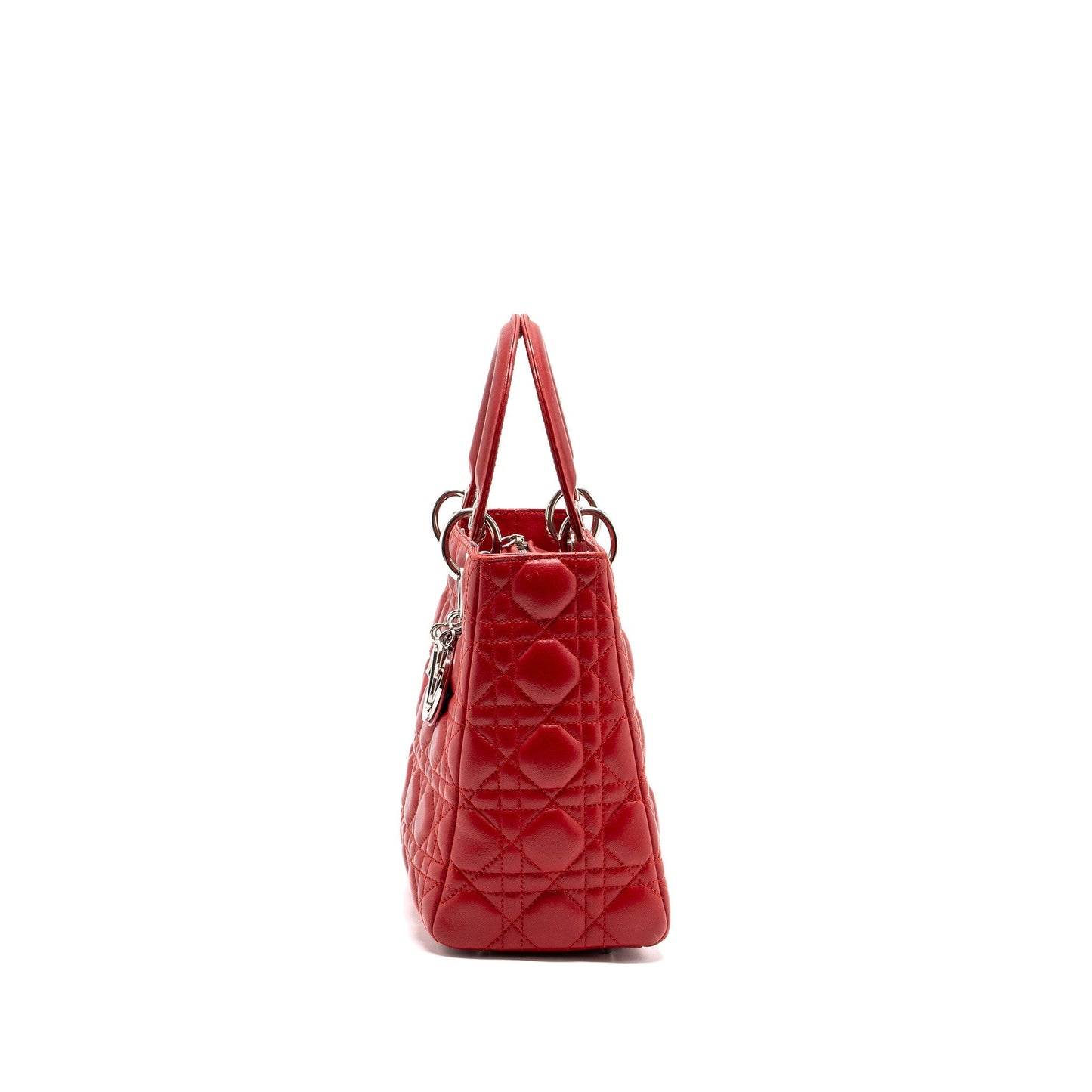 Luxury Dior Medium lady Luxury Dior lambskin red SHW