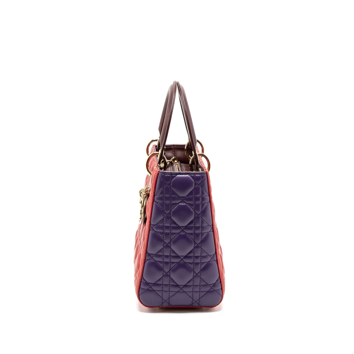 Luxury Dior Medium Lady Luxury Dior Bag Lambskin Red/Multicolour LGHW