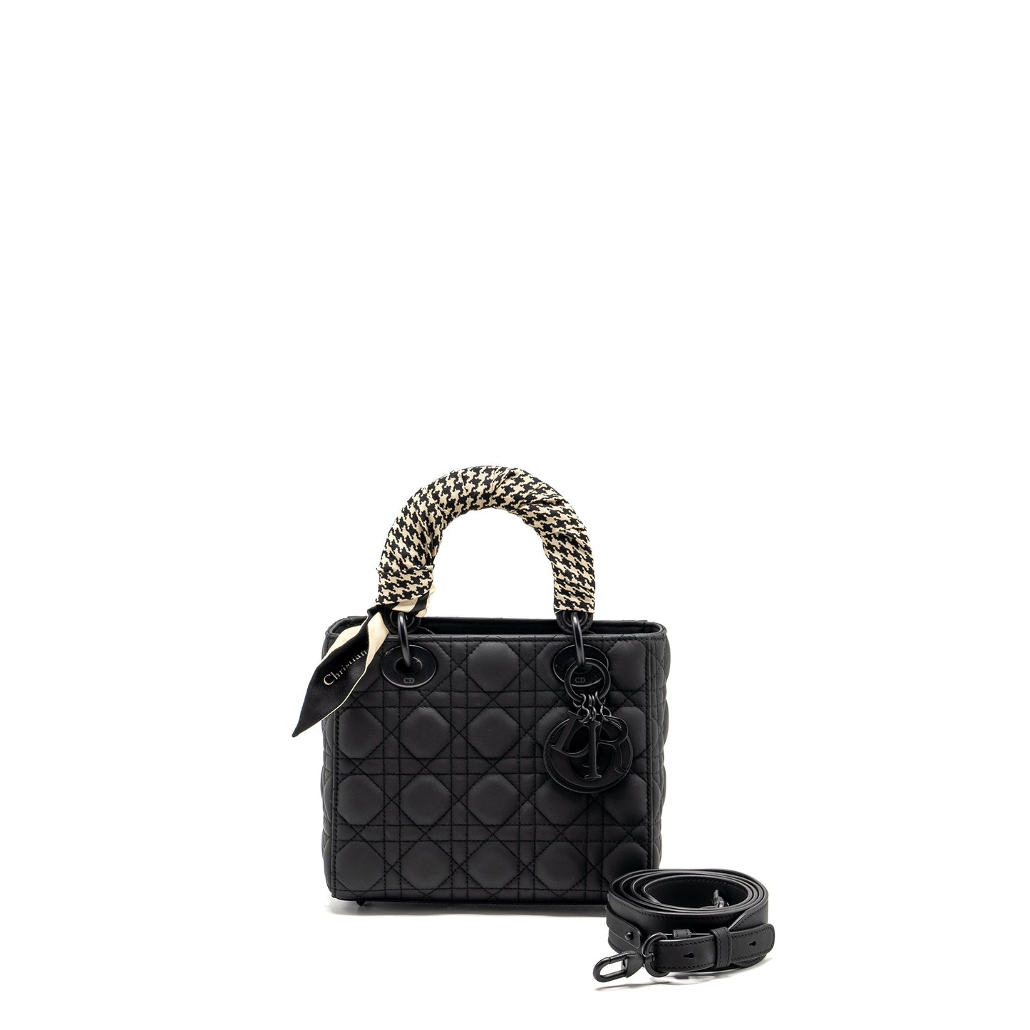 Luxury Dior Small My ABC Lady Luxury Dior Cannage Calfskin So Black