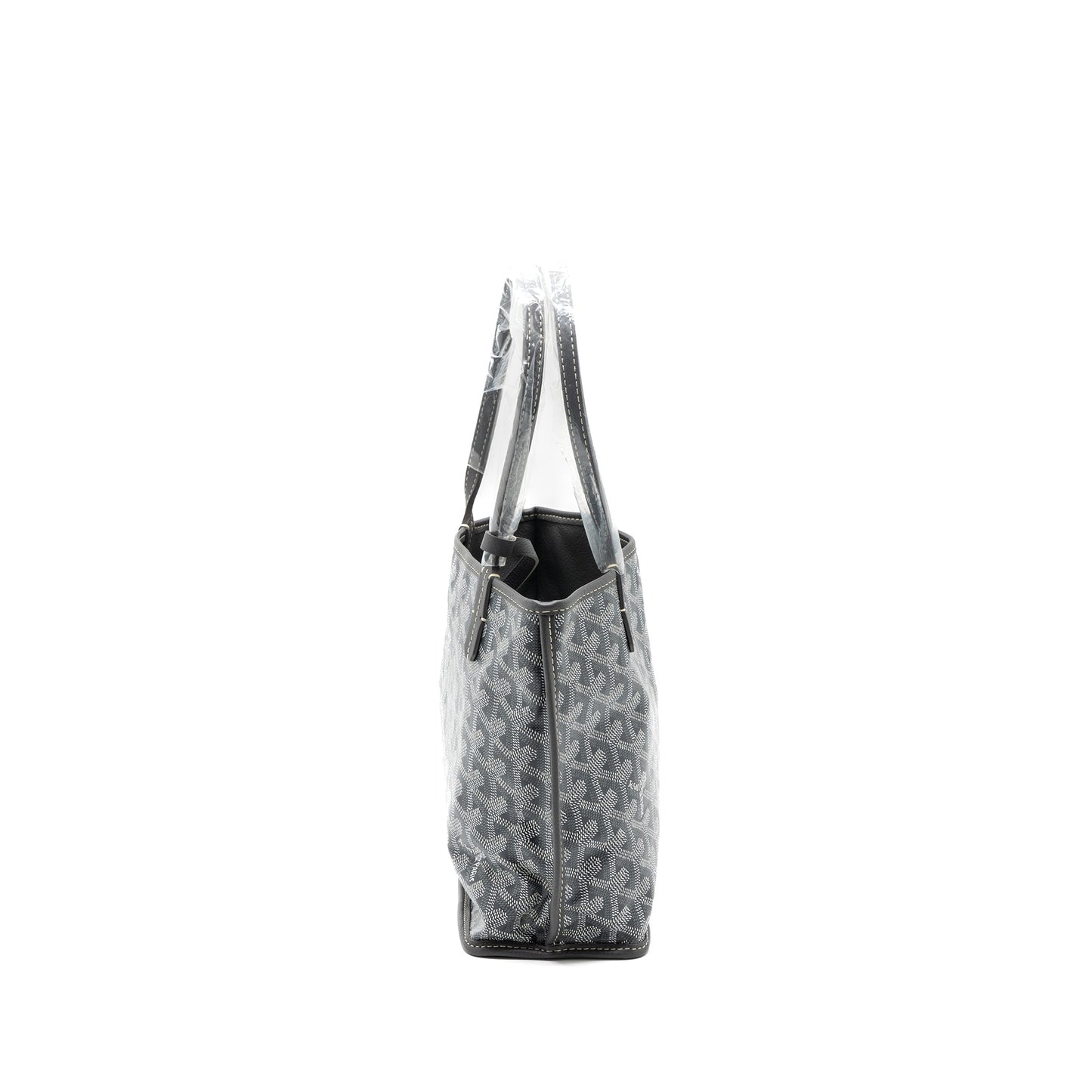 Goyard mini Anjou tote bag canvas / calfskin grey SHW