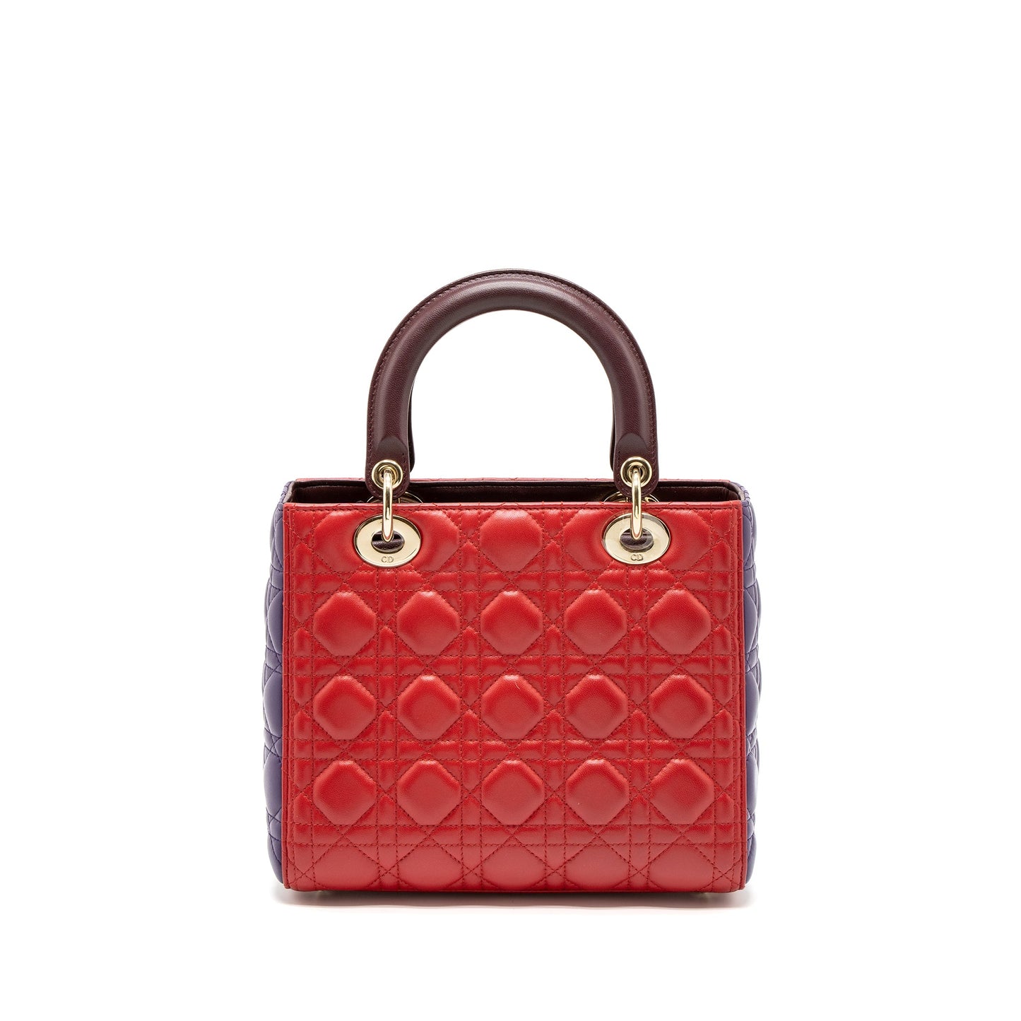 Luxury Dior Medium Lady Luxury Dior Bag Lambskin Red/Multicolour LGHW