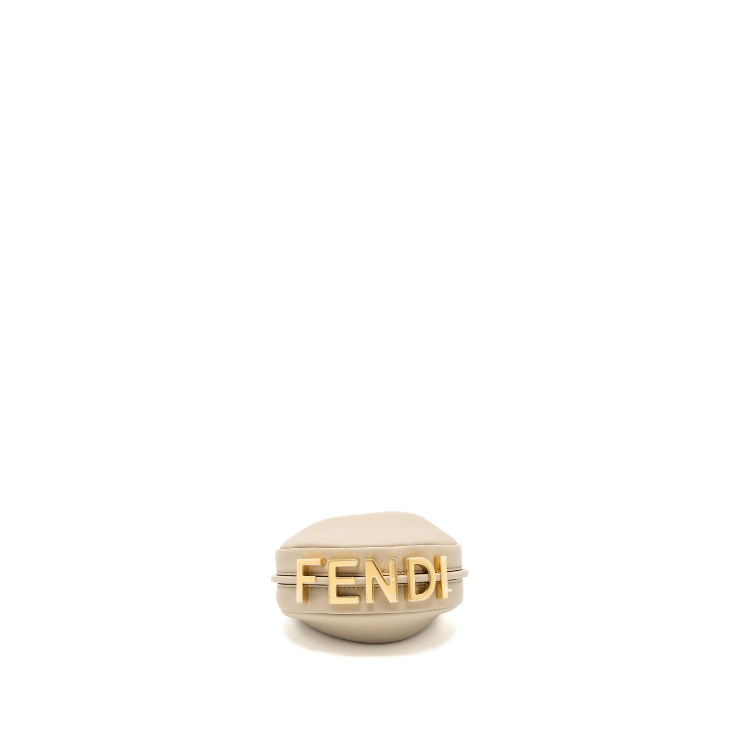Fendi Nano Fendigraphy Leather Charm Calfskin Beige GHW