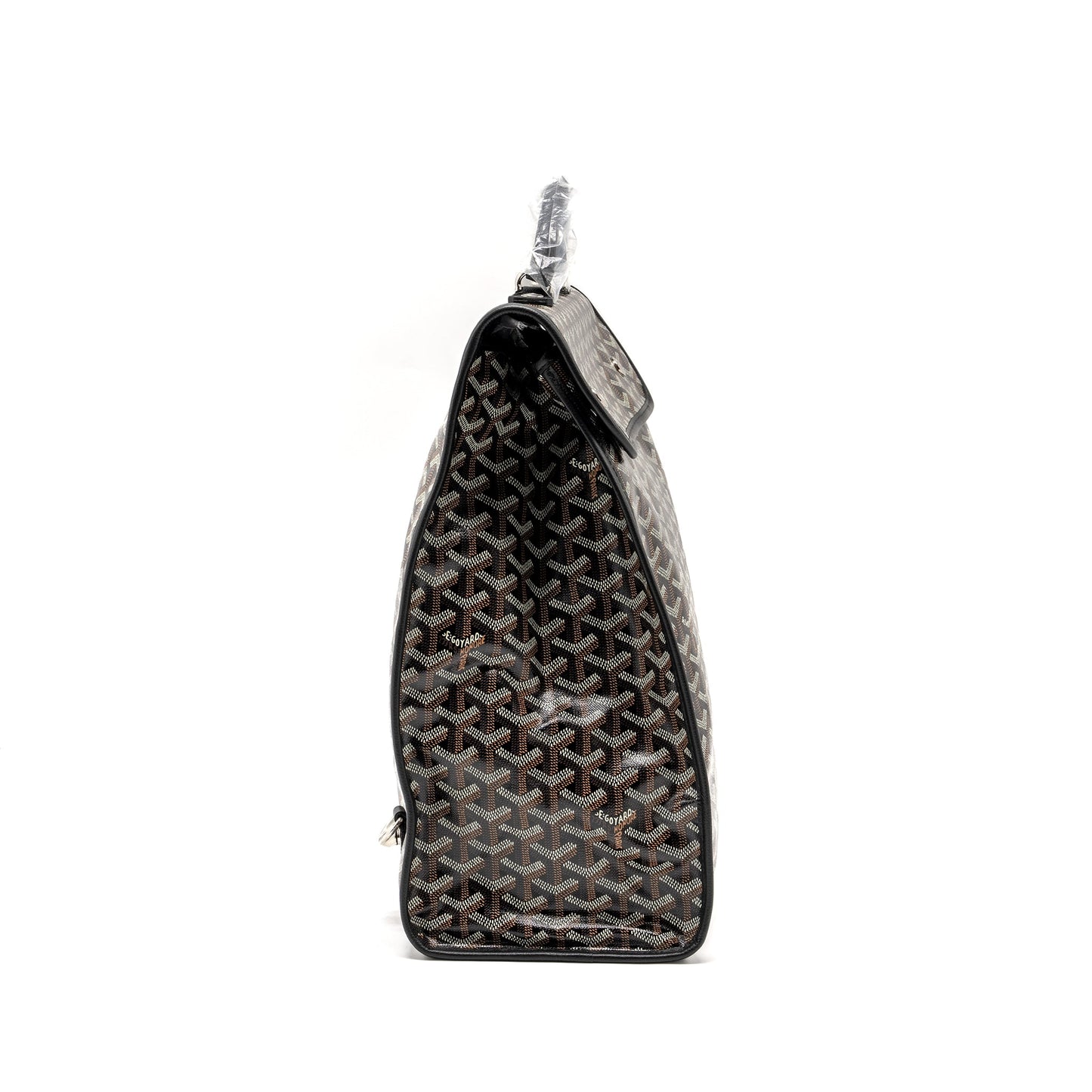 Goyard Saint Leger Backpack Goyardline Canvas Black SHW
