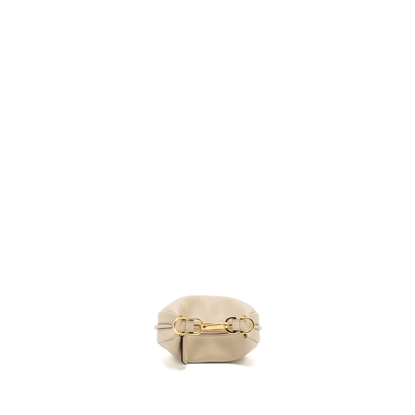 Fendi Nano Fendigraphy Leather Charm Calfskin Beige GHW