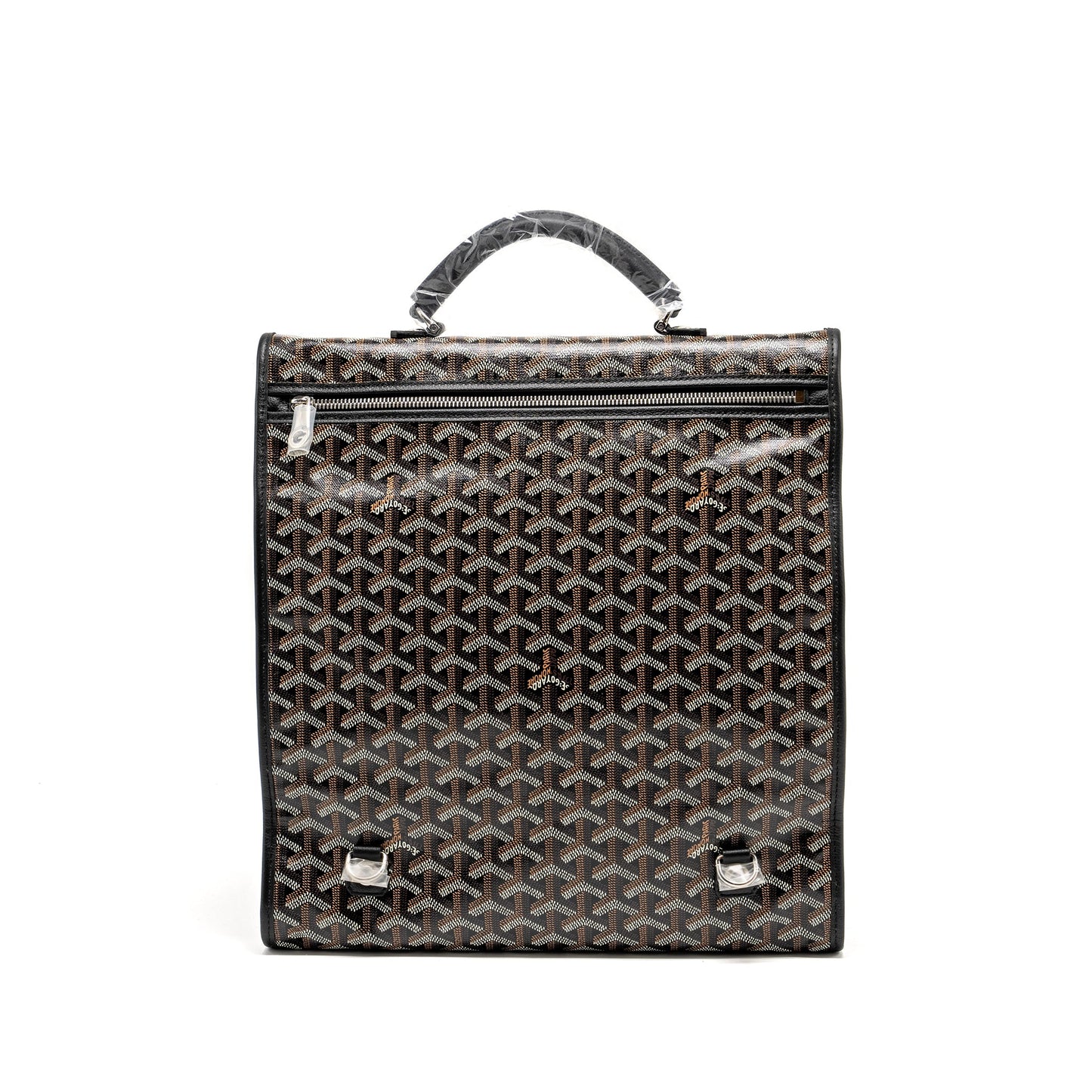 Goyard Saint Leger Backpack Goyardline Canvas Black SHW