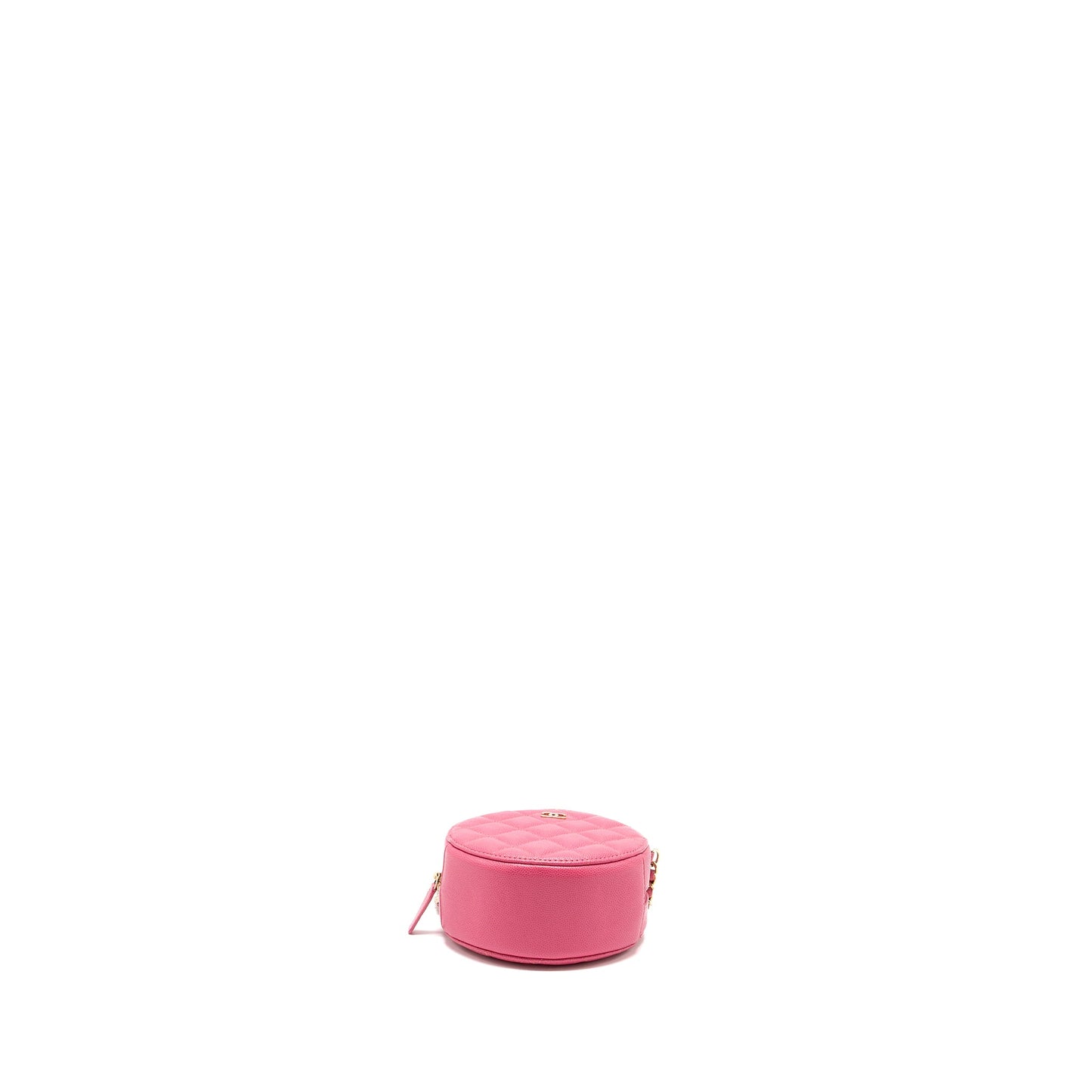 Chanel Round Vanity With Chain Caviar Pink LGHW