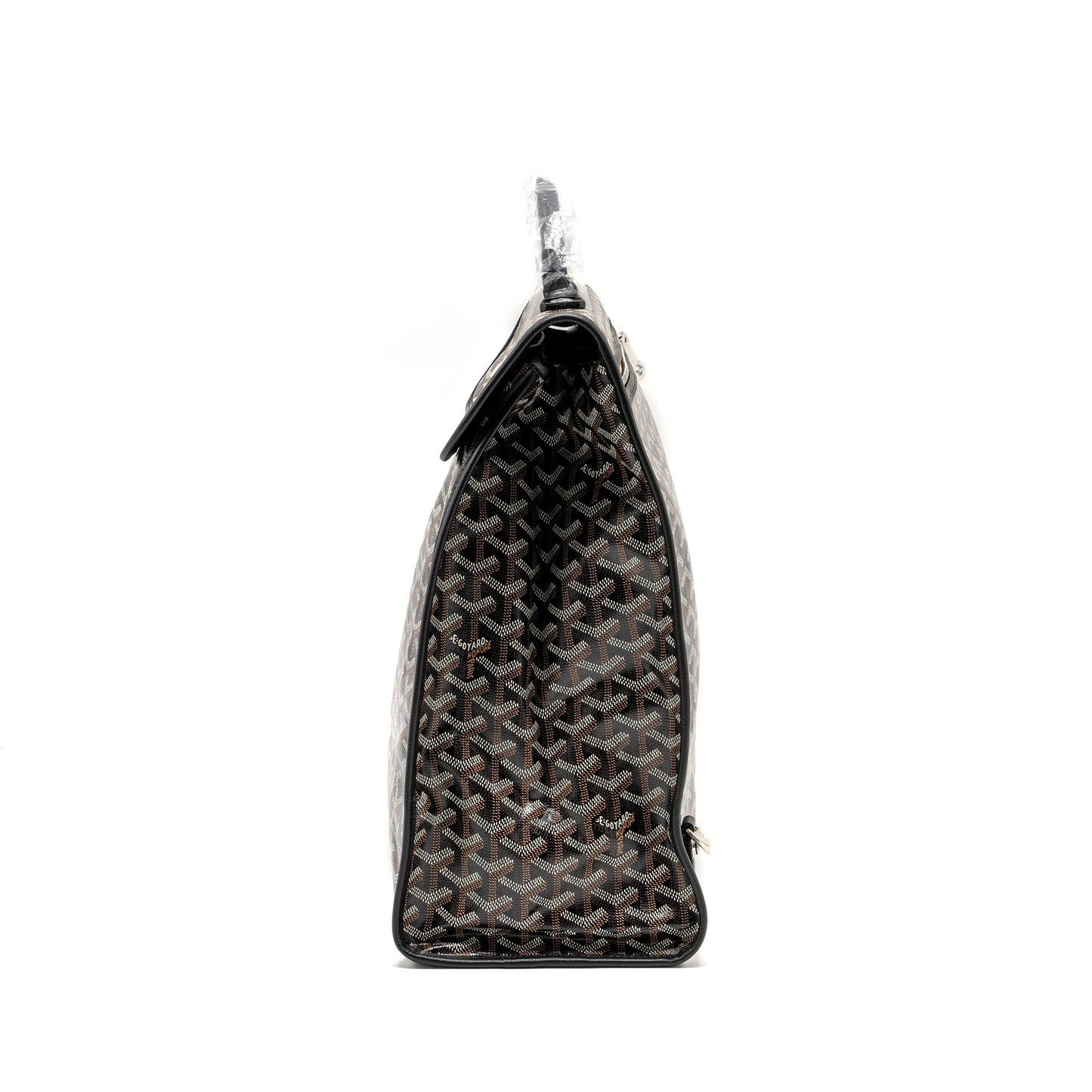 Goyard Saint Leger Backpack Goyardline Canvas Black SHW