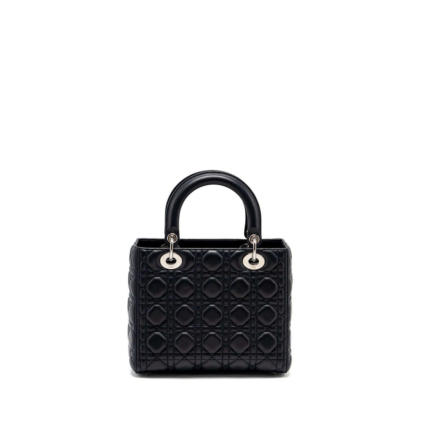 Luxury Dior Medium Lady Luxury Dior Lambskin Dark Blue SHW
