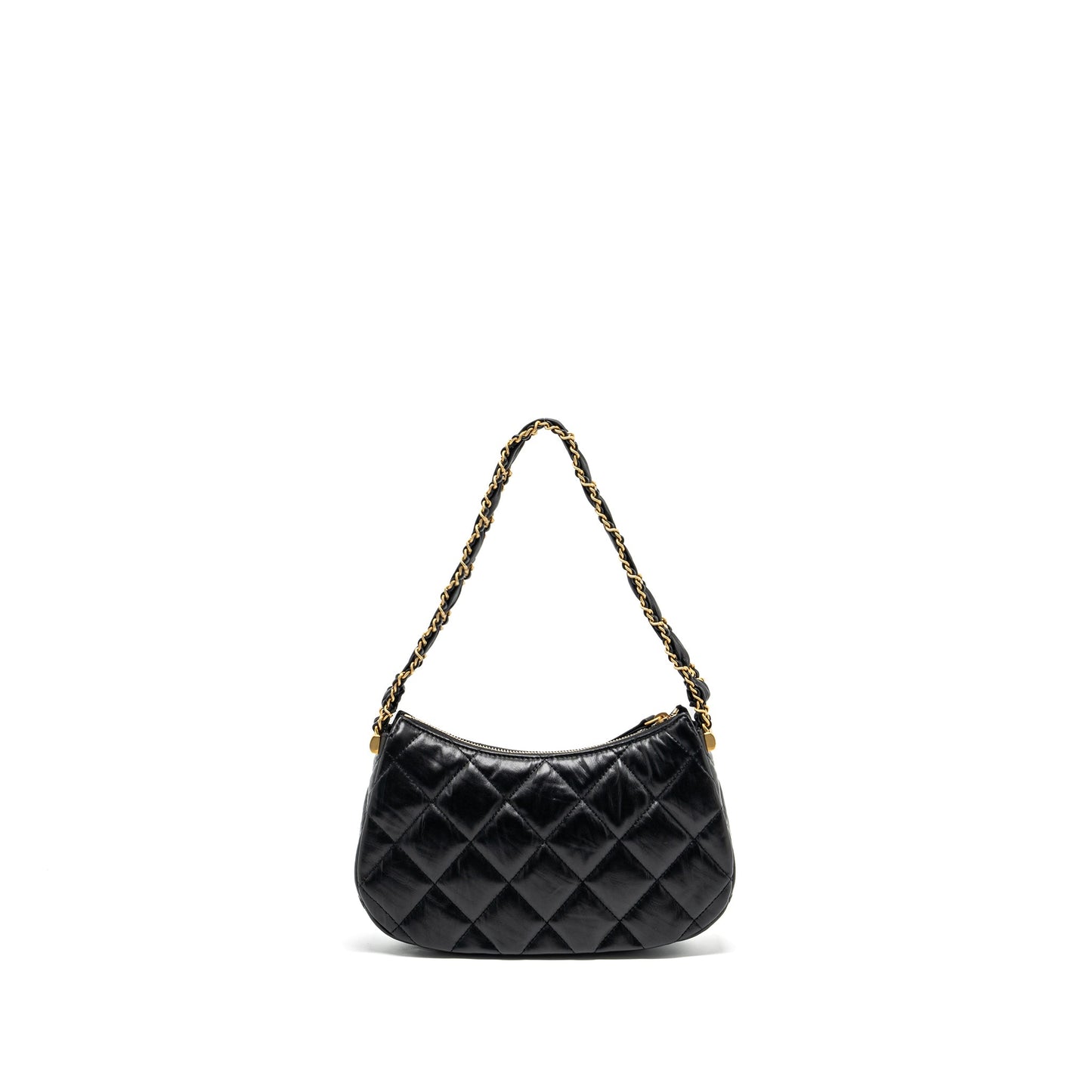 Chanel 23k 19 Hobo Shoulder Bag Calfskin Black GHW (microchip)