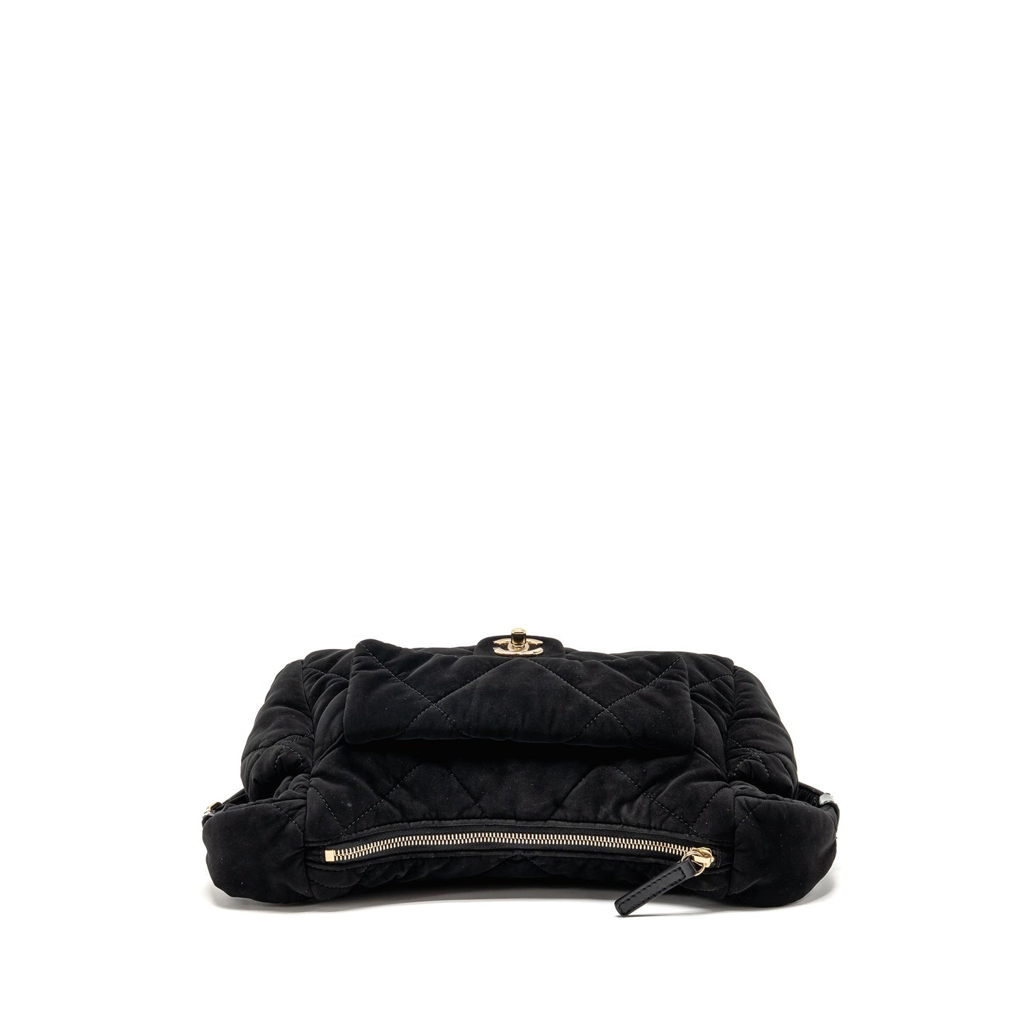 Chanel 25N ski series coconeige shoulder bag nylon black LGHW (microchip)