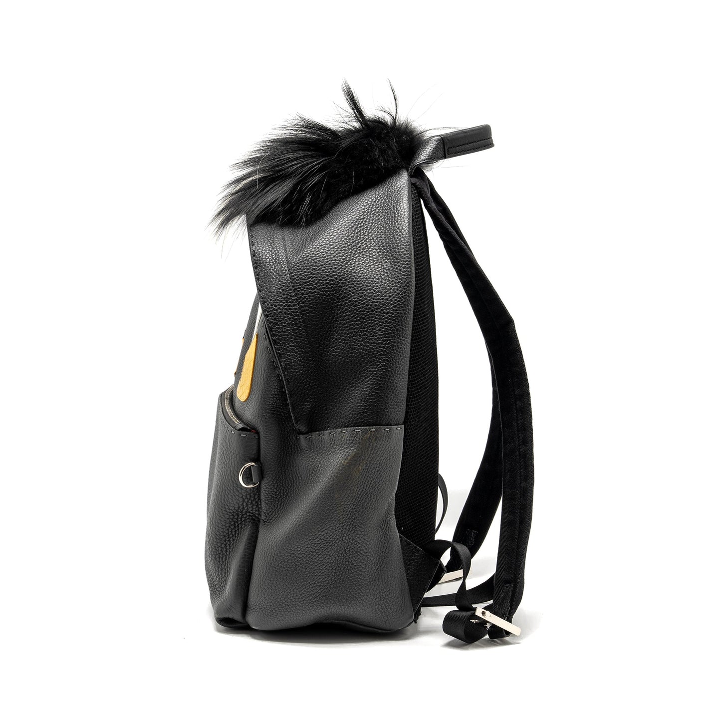 FENDI Large Backpack Calfskin/ Fur/ Crocodile Multicolor SHW