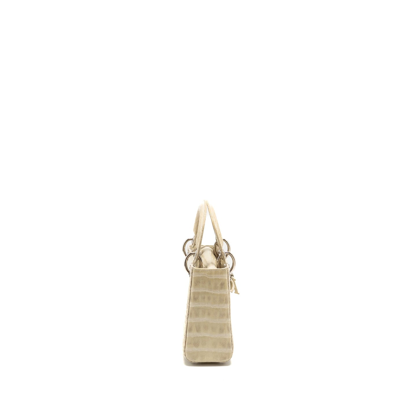 Luxury Dior Mini Lady Luxury Dior Himalayan Crocodile White SHW