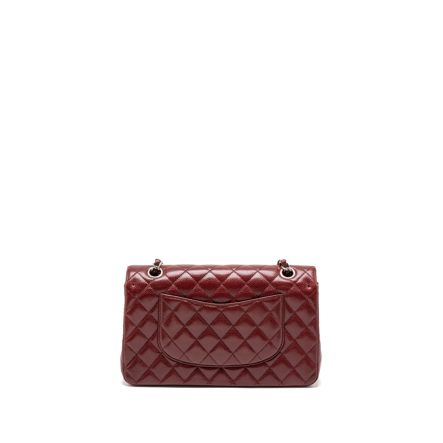 Chanel Medium Classic Double Flap Bag Caviar Dark Red SHW
