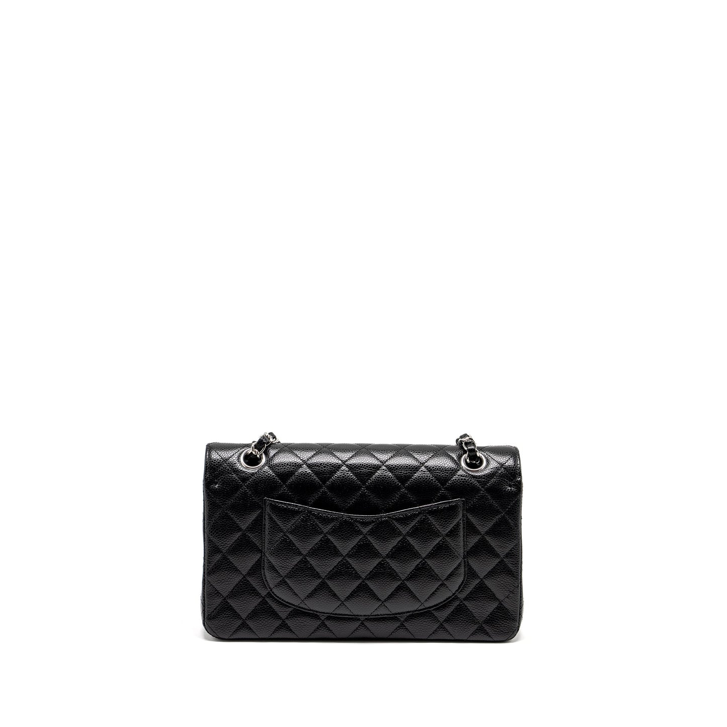 Chanel Medium Classic Double Flap Bag Caviar Black SHW (Microchip)