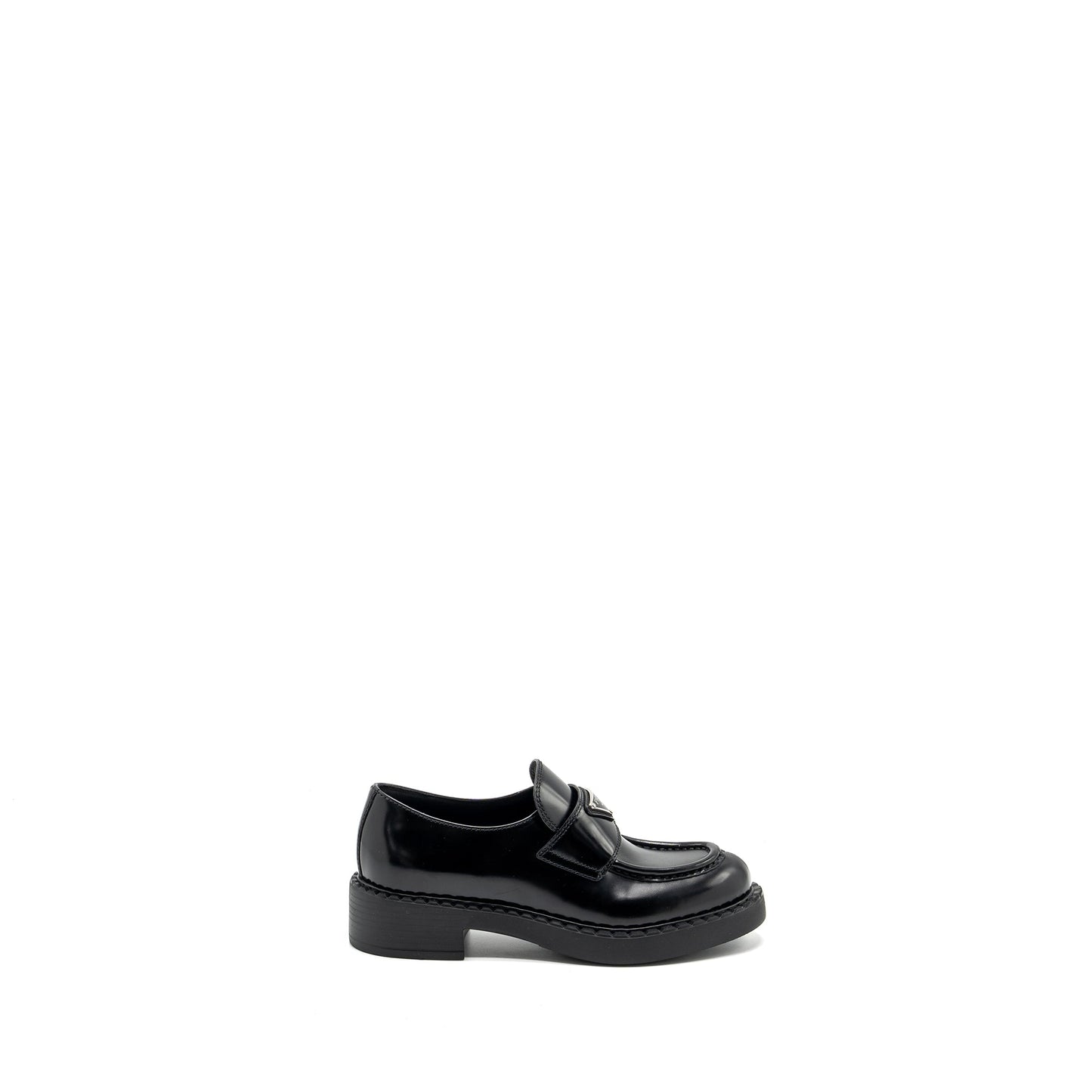 Prada Size 36 Loafer Calfskin Black SHW