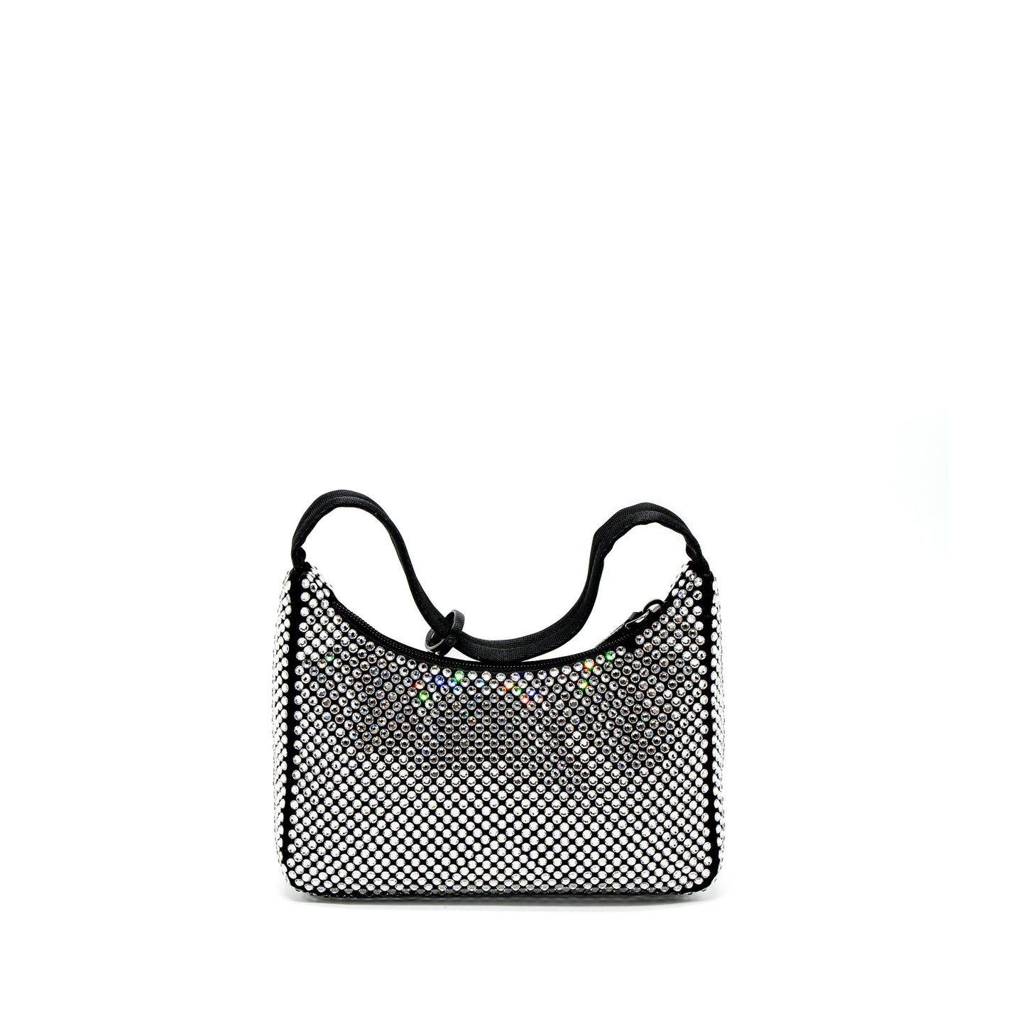 Prada Re-Edition 2000 Mini-Bag Satin/Crystal Black SHW