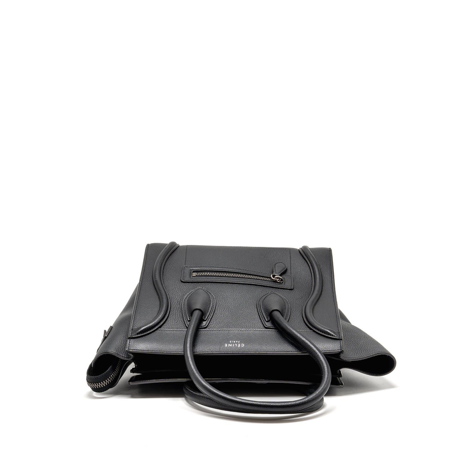 Celine Micro Luggage Bag Calfskin Black SHW