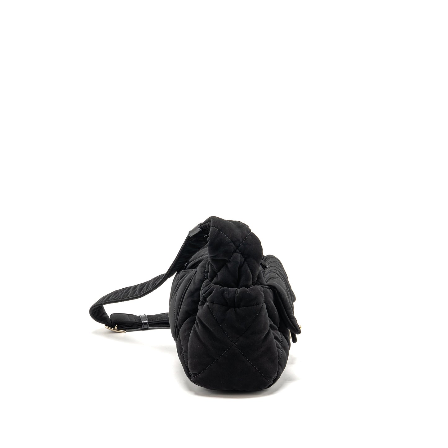 Chanel 25N ski series coconeige shoulder bag nylon black LGHW (microchip)