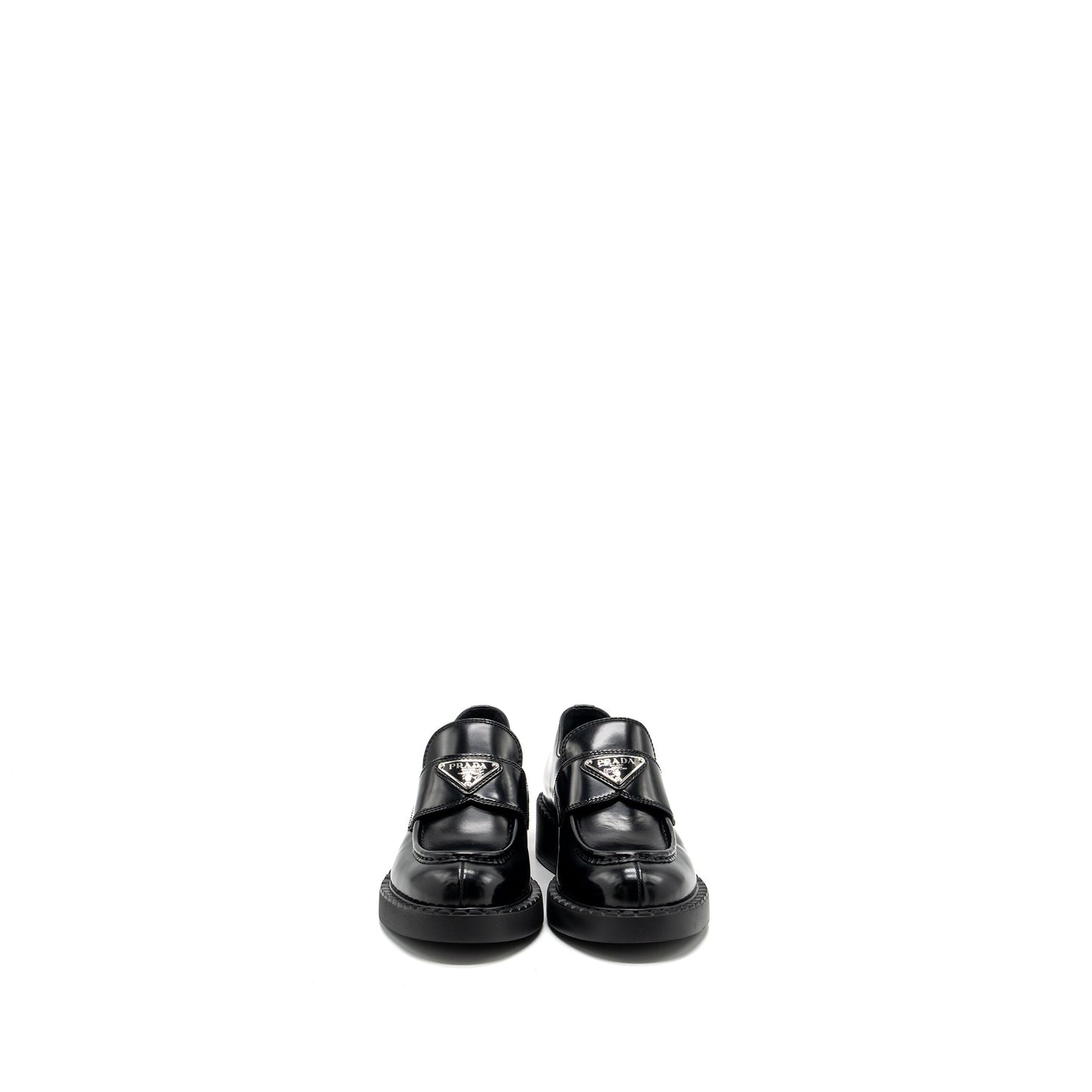 Prada Size 36 Loafer Calfskin Black SHW