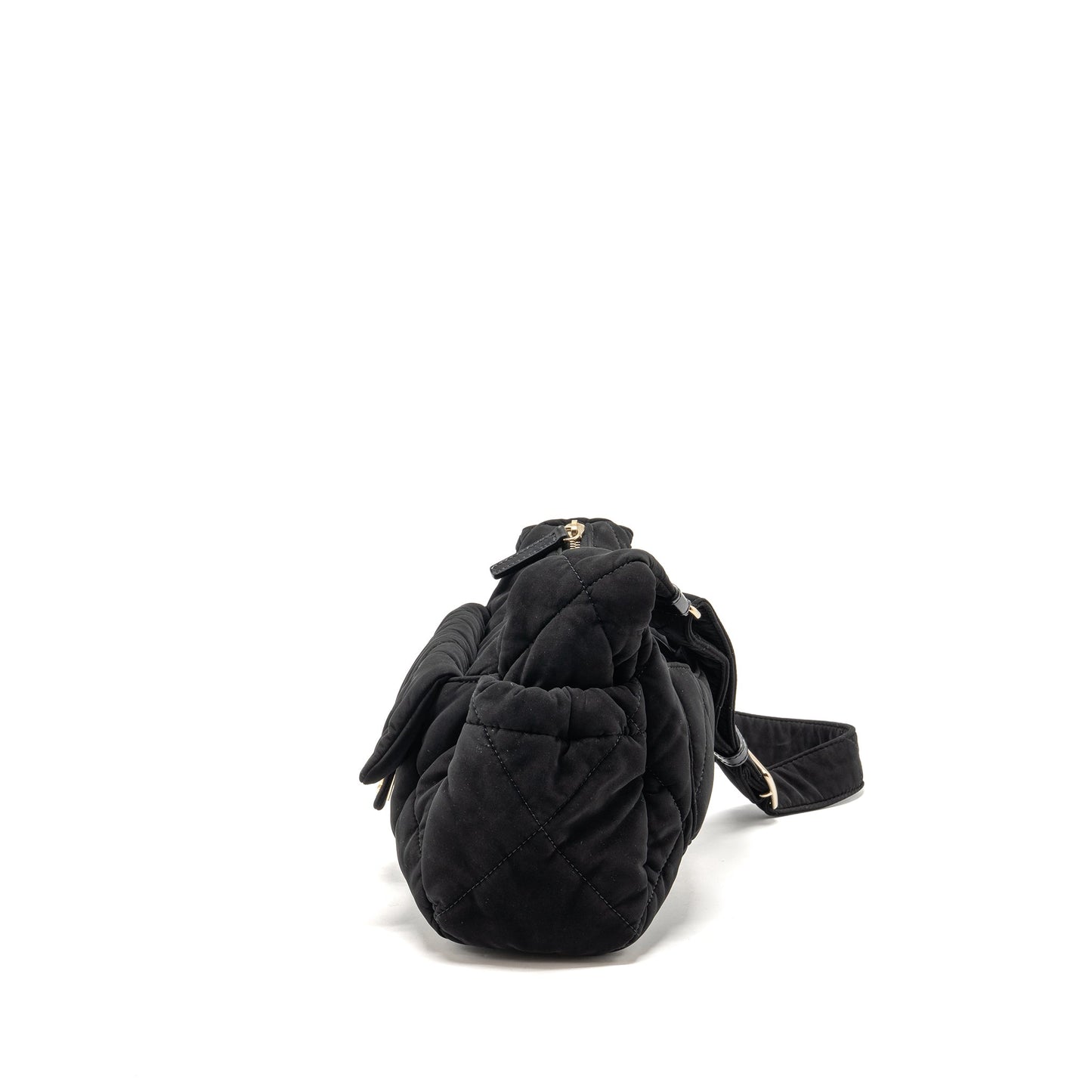 Chanel 25N ski series coconeige shoulder bag nylon black LGHW (microchip)