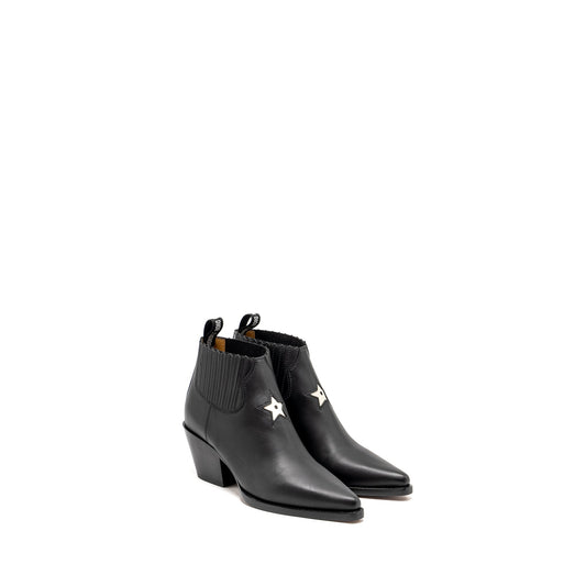Luxury Dior Size 37 L.A Heeled Ankle Boots Black