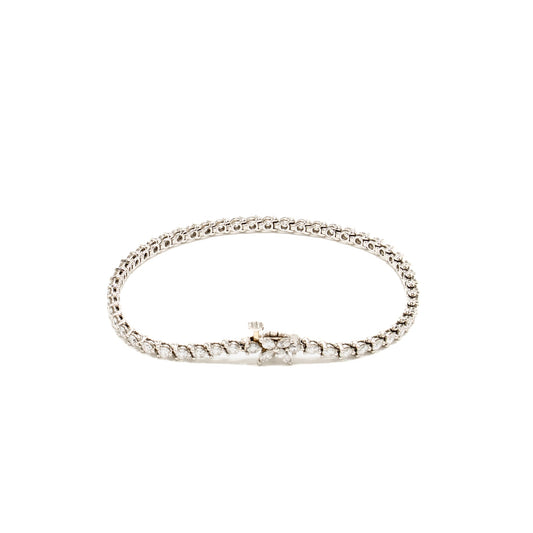 Tiffany Size Medium Tennis Bracelet Platinum Diamonds