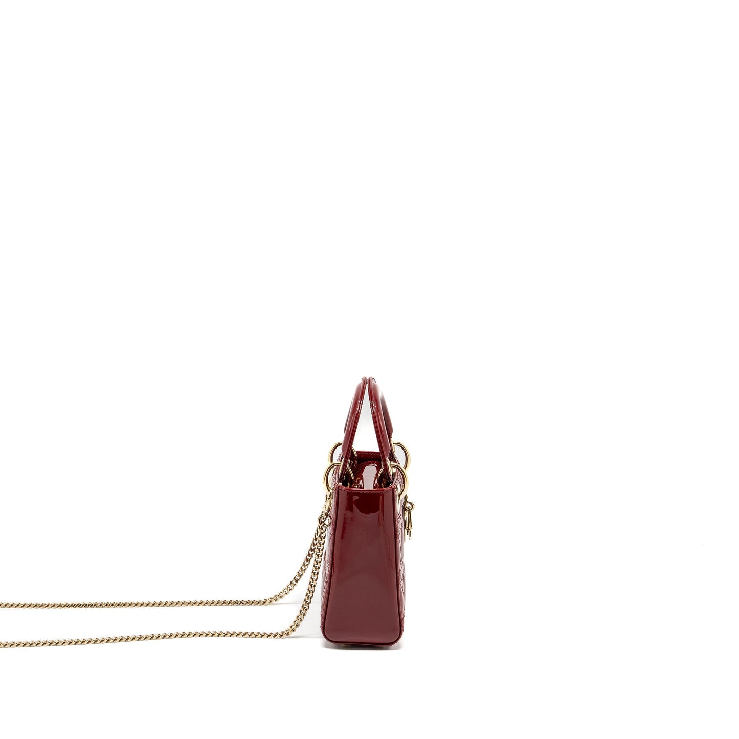 Luxury Dior Mini Lady Luxury Dior Patent Red LGHW