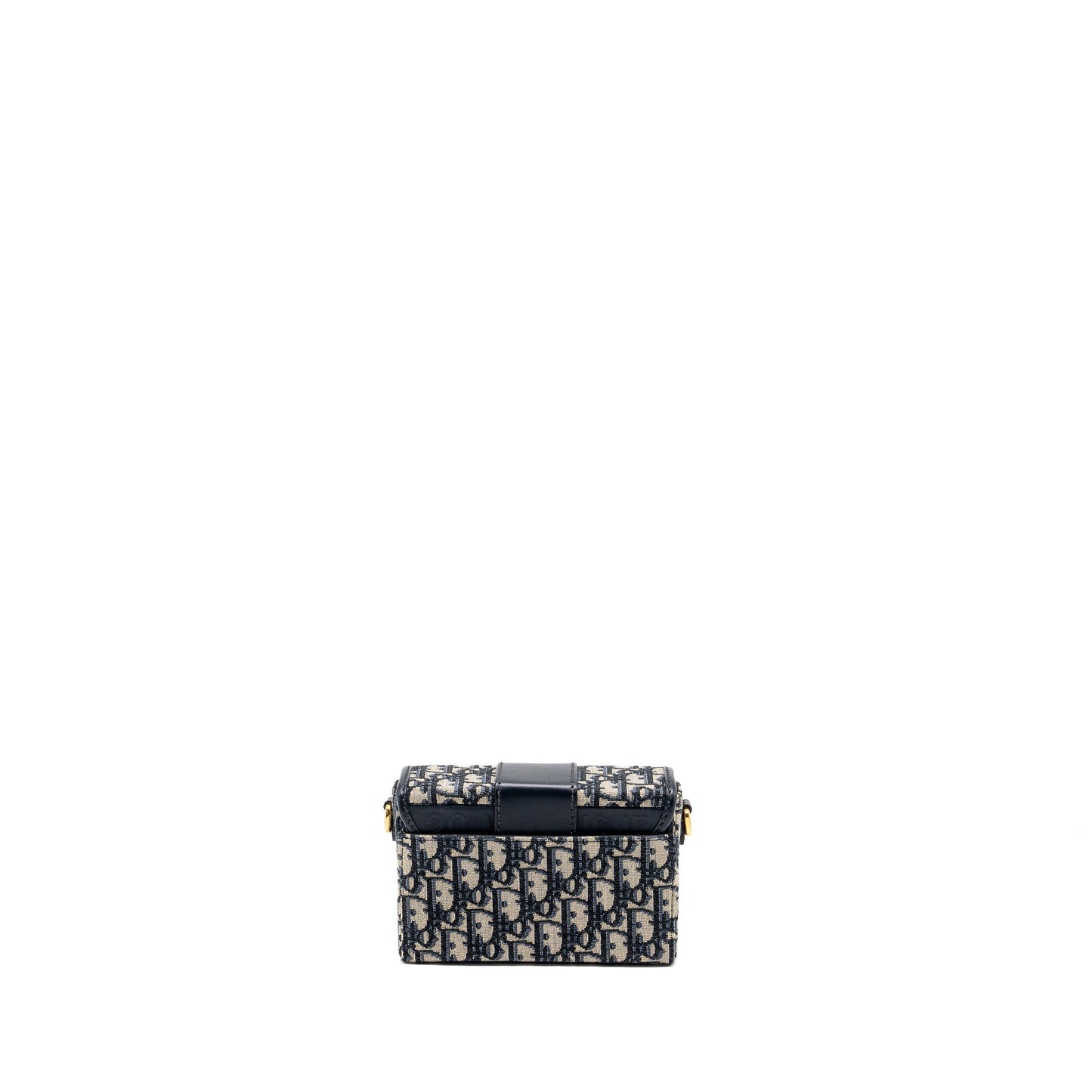 Luxury Dior 30 Montaigne Box Blue Oblique Jacquard GHW
