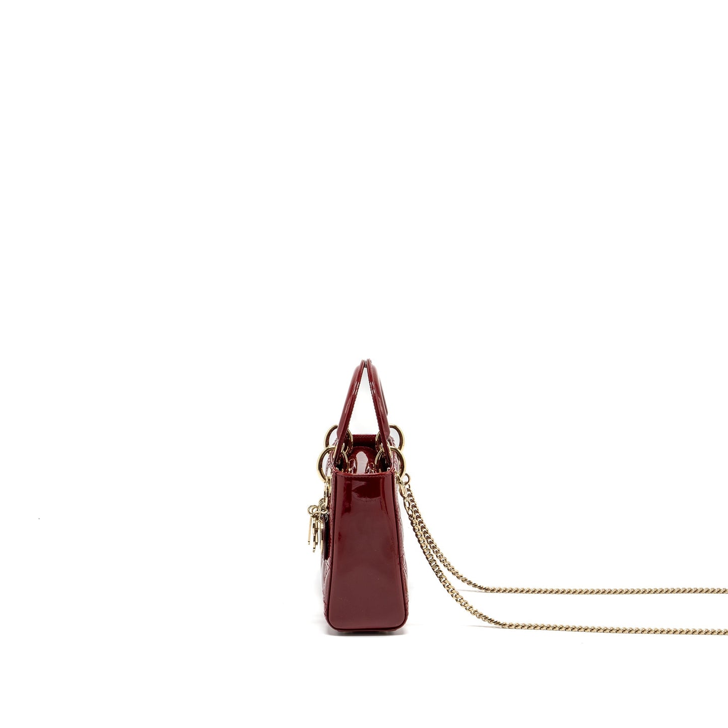 Luxury Dior Mini Lady Luxury Dior Patent Red LGHW