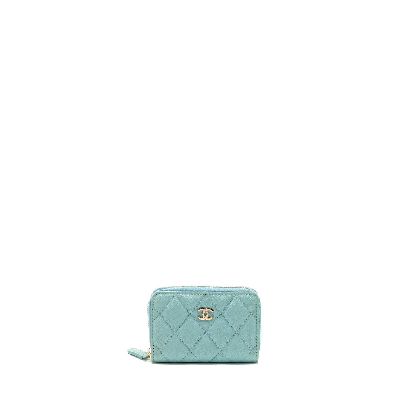 Chanel O-Coin Purse Caviar Light Blue GHW