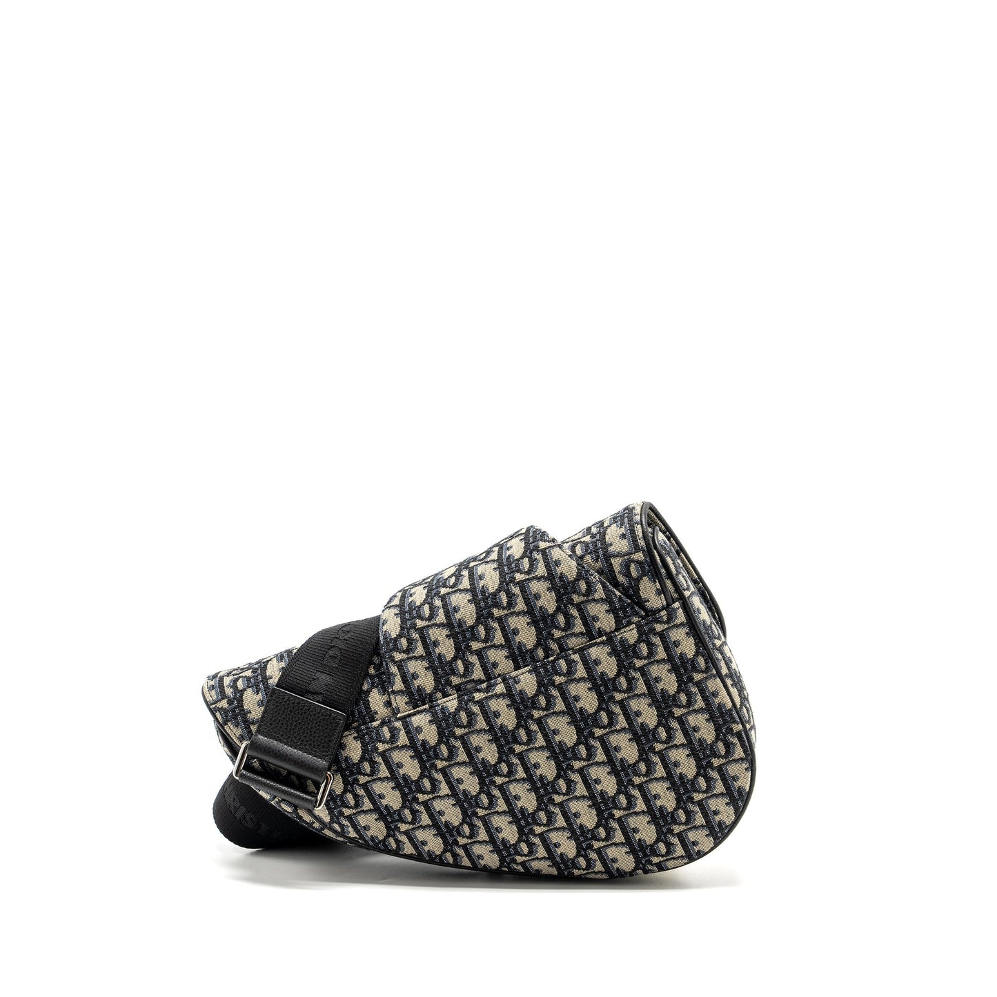 Luxury Dior Homme Saddle Bag Oblique Jacquard Beige/Black GHW