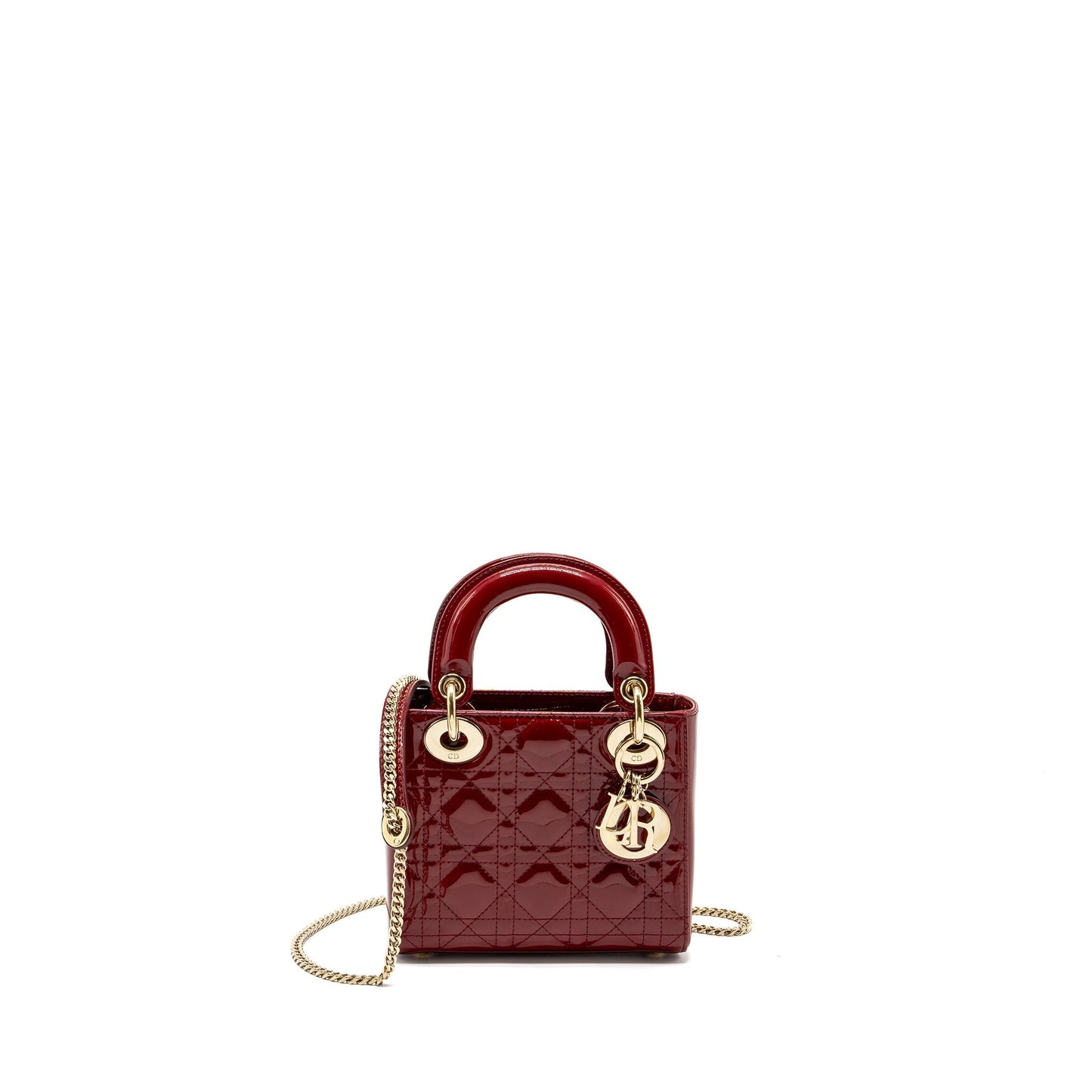 Luxury Dior Mini Lady Luxury Dior Patent Red LGHW