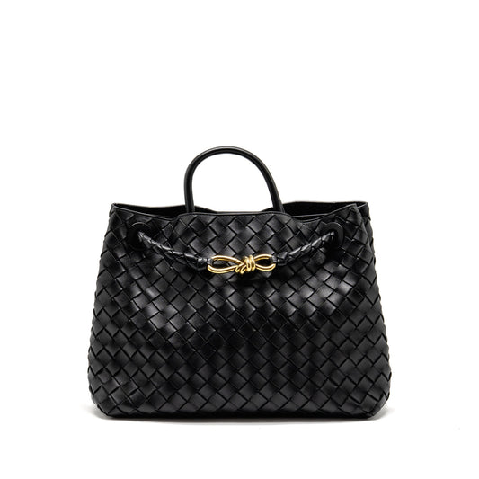Bottega Veneta Medium Andiamo Lambskin Black GHW