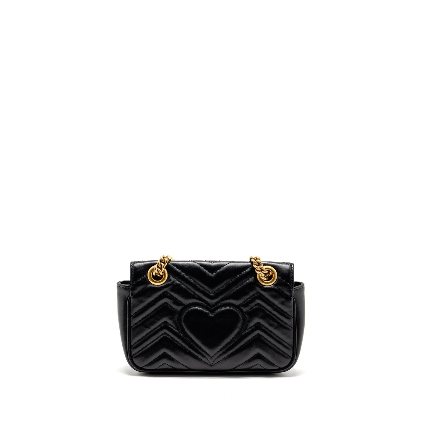 Gucci Mini GG Marmont flap bag calfskin black GHW