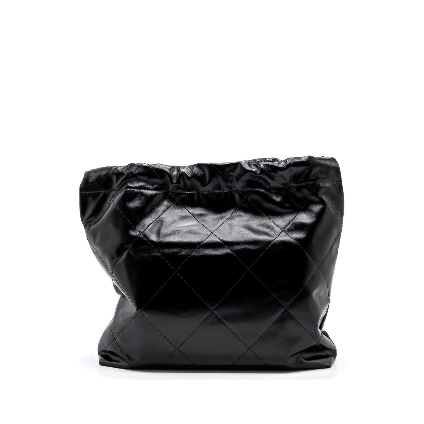 Chanel medium 22 Bag shiny calfskin black SHW (Microchip)