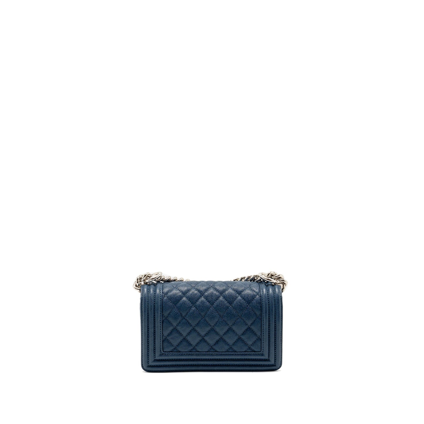 Chanel Small Boy Bag Caviar Navy SHW