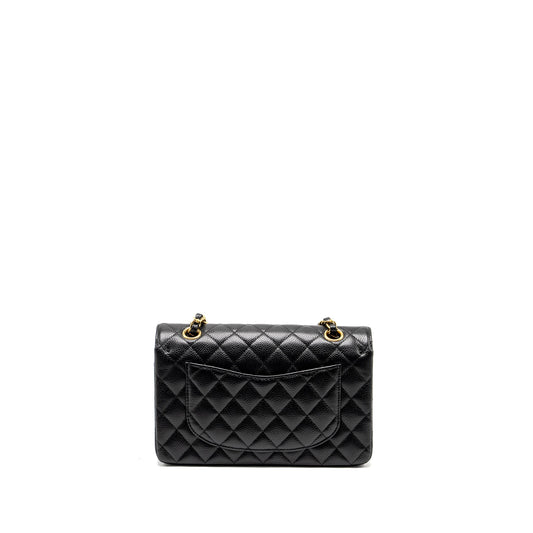 Chanel Small Classic Double Flap Bag Caviar Black GHW (microchip)